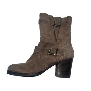 Crown Vintage Brown Suede Ankle Boots Size 6.5 US